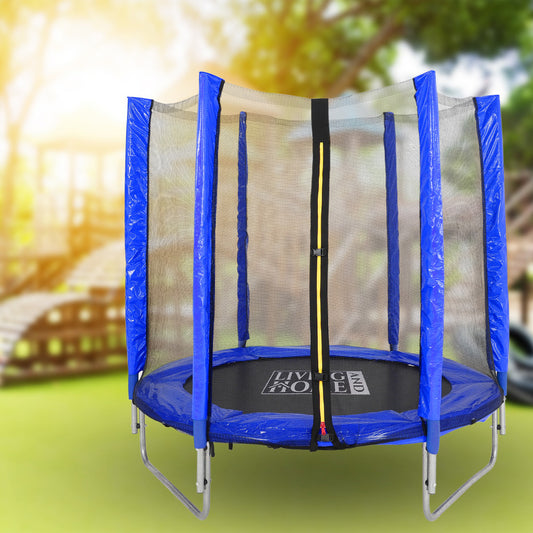 160 cm H x  5 FT Dia Outdoor Trampoline with Safety Enclosure for Kids Entertainment
