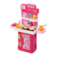 Portable kids kitchen playset with interactive cooking station – full view