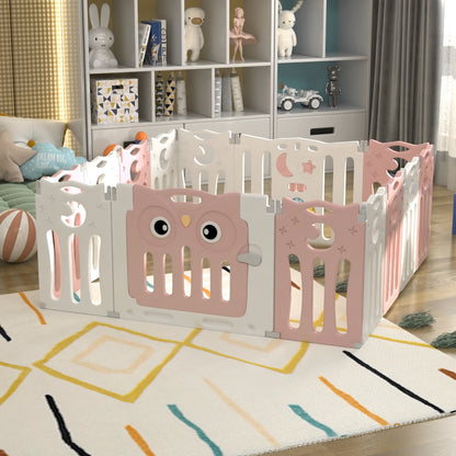 143cm W Foldable Baby Kid Playpen with 14 Panel