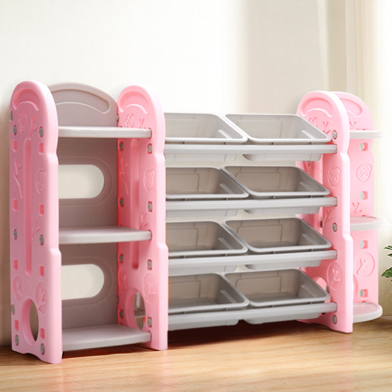 156cm W x 92 cm H Plastic Toy Storage Organizer and Bookshelf Combination, with 3 Tier Corner Shelf