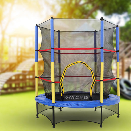 160 cm H x 4.5 FT Dia Kids Mini Trampoline with Safety Enclosure
