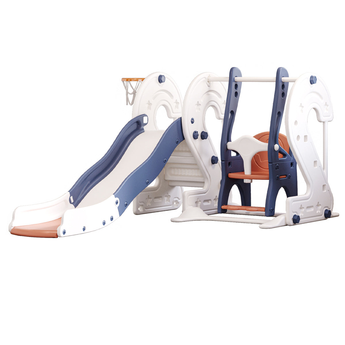 104cm H 4 in 1 Toddler Swing and Slide Kit,  Indoor