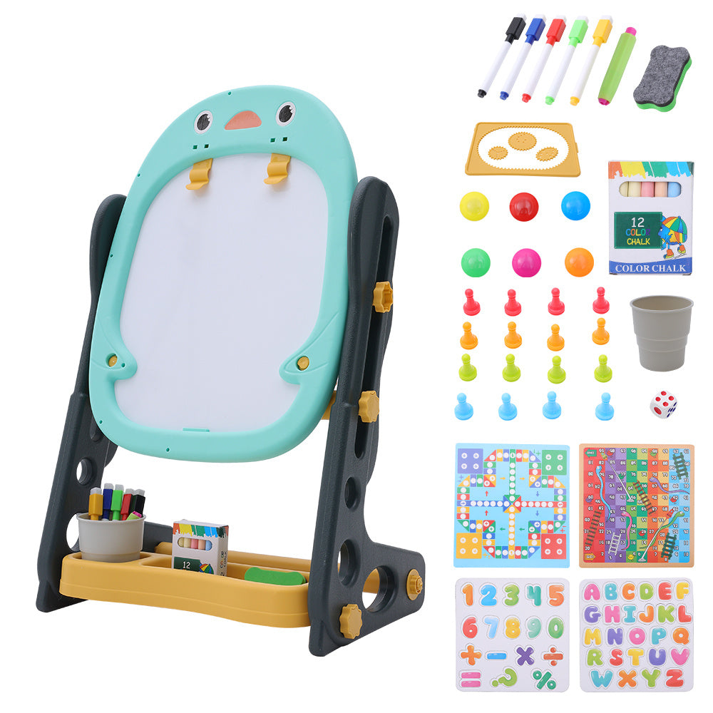 58-68cm H Double-Sided Adjustable Drawing Magnetic Easel , Board Games
