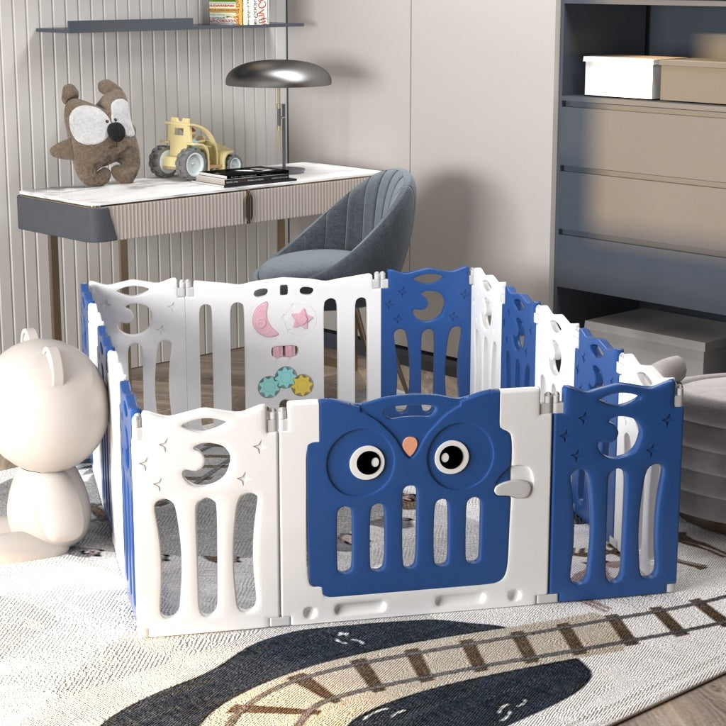 179cm W Foldable Baby Kid Playpen with 16 Panel