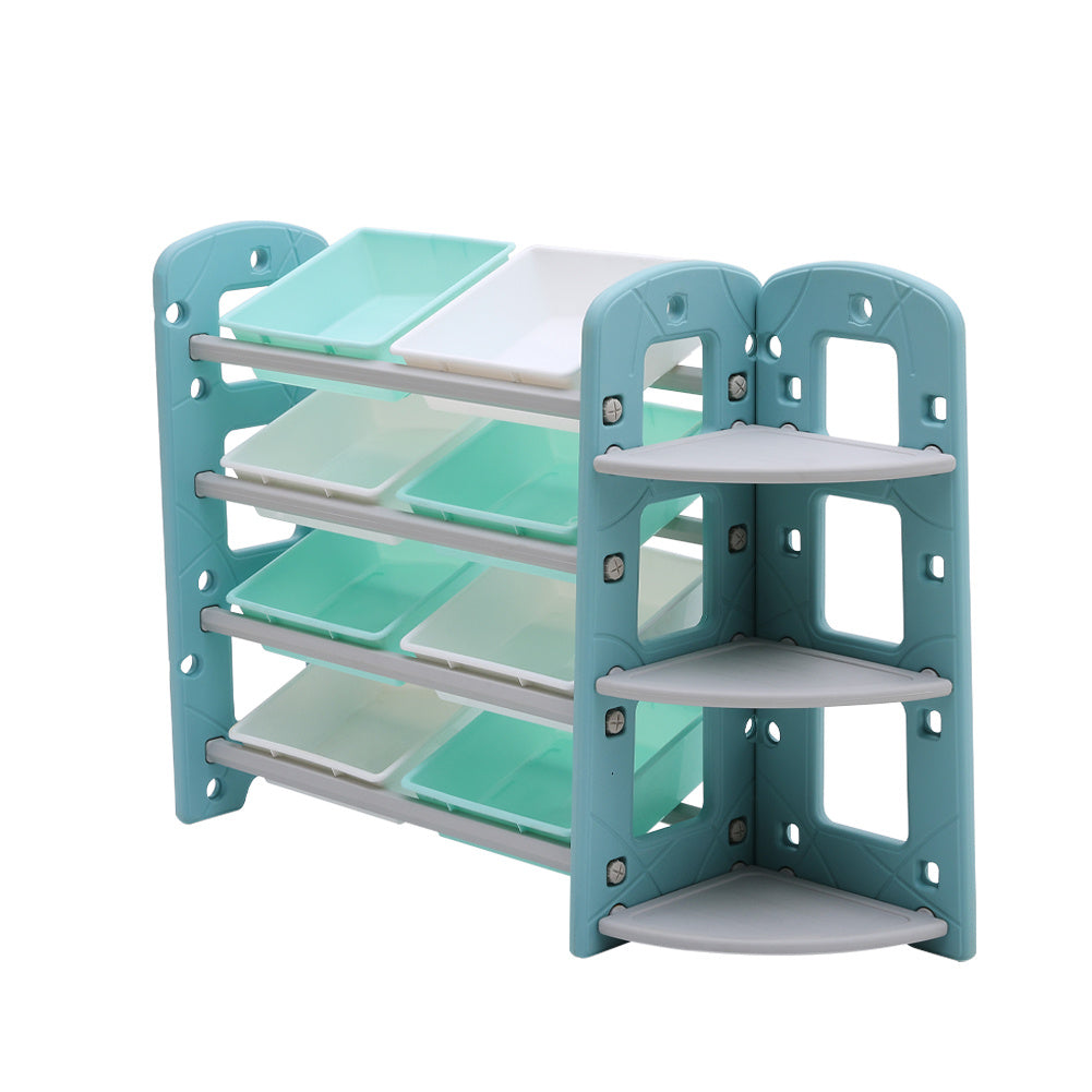 115cm W x 84cm H Plastic Toy Storage Organizer and Bookshelf Combination, with 3 Tier Corner Shelf