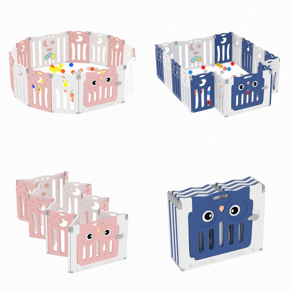 106cm W Foldable Baby Kid Playpen with 10 Panel