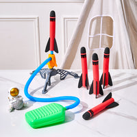 Kids outdoor stomp rocket toy set for STEM learning game – full view