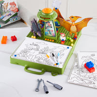 Kids Drawing Projection Puzzle Set 3D Puzzle with Screw Assembly