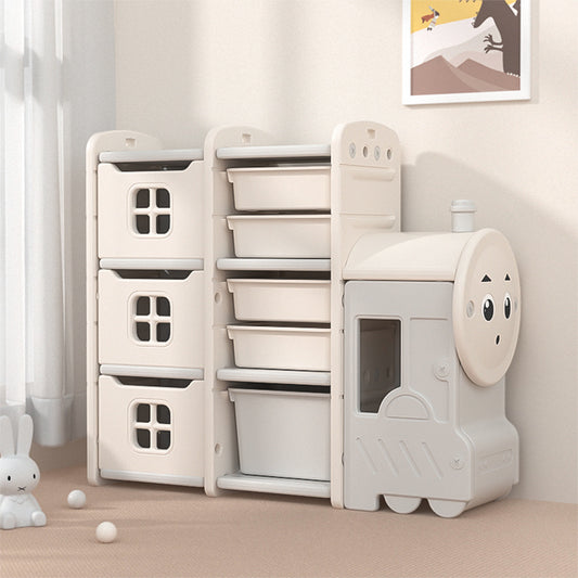 96cm W Cute Toys Storage Cabinet for Kids Floor Standing Bus