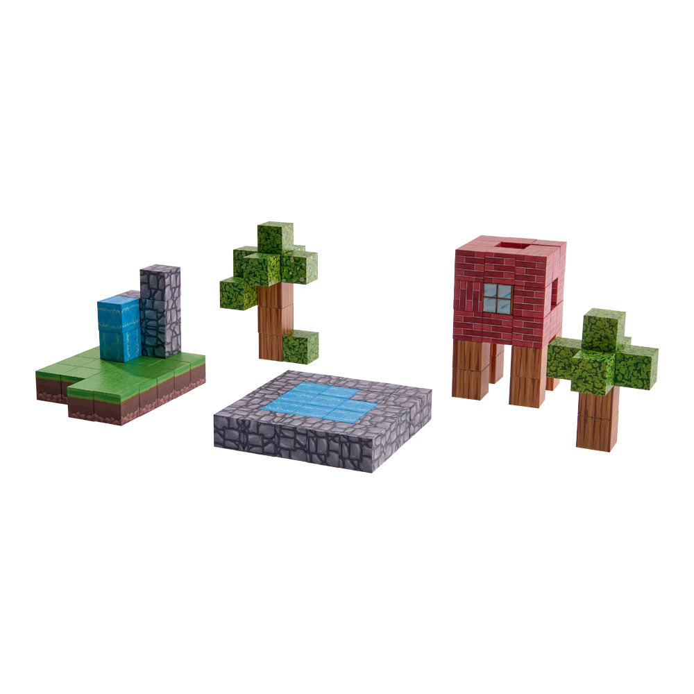 100 Pcs Forest Themed Magnetic Building Blocks Kids Creativity
