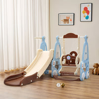 106cm H Musical Adjustable Swing and Slide Set for Kids