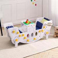 62cm H x180cm W Multi in One Seesaw Slide Desk for Kids