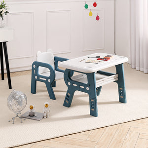 74cm wide kids adjustable activity desk and chair set – front view