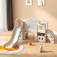 106cm H Basketball Hoop Kid Slide City Wall Kids Activity Playset Indoor
