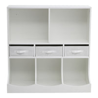91cm W 3-Tier Open Style Toy and Book Storage Cabinet