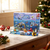 Kids Christmas Advent Calendar with Marine Animal Building Blocks and STEM Fun