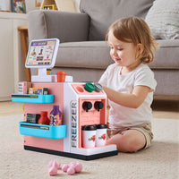 Kids Supermarket Pretend Playset with Checkout Scanner and Accessories
