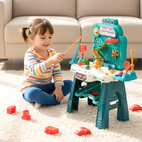 Interactive Kids Fishing Toy Set with Water Fountain Lights and Music