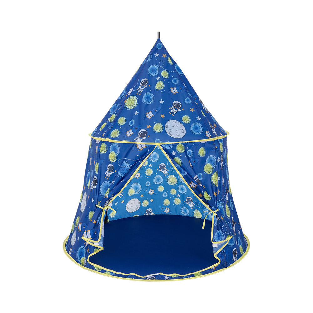 128cm high kids pop-up foldable play house tent – front view on white background
