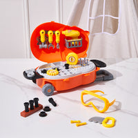 Bear repair tool luggage kit toy set for kids with tools and suitcase – full view