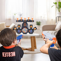 Kids Hovering Target Shooting Game Toy Set with Soft Dart Guns