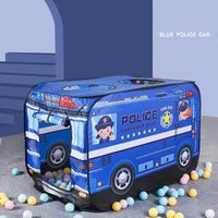 70cm H Kids Police Truck-Themed Play Tent with 2 Top Openings